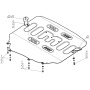 Защита картера Gac GS3 2024- | двигатель + КПП, 2 мм, сталь | MOTODOR | 77805