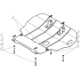 Защита картера SEAT Ibiza 1999-2002 | двигатель + КПП, 2 мм, сталь | MOTODOR | 02701