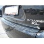 Накладка на задний бампер для C-Crosser, Outlander и Peugeout 4007 (2007-2011) | нержавейка + силиконовые вставки, без загиба
