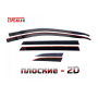 Дефлекторы Jeep Cherokee 5 (KL) 2014-2025 | с хром молдингом, из 6 частей, премиум, плоские, 2D
