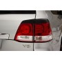 Накладки на задние фонари (реснички) для Toyota LC 200 2007-2011 | глянец (под покраску)