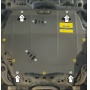 Защита картера Mazda 6 2007-2012 | двигатель + КПП, 2 мм, сталь | MOTODOR | 01121