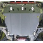 Защита картера Hyundai Santa Fé I 2000-2006 | двигатель + КПП, 2 мм, сталь | MOTODOR | 00924
