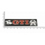 Шильд "GTI" Универсальный, Самоклеящейся. Цвет: Черный, 1 шт. «60mm*14mm»