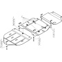 Защита картера Nissan Pathfinder 2005-2010 | двигатель + КПП + раздатка, 2 мм, сталь | MOTODOR | 01449