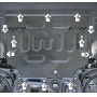 Защита картера FAW Bestune T55 2023- | двигатель + КПП, 1,5 мм, сталь | АвтоСтандарт | 53904