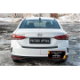 Накладка на задний бампер Hyundai Solaris 2020+ рестайлинг | шагрень