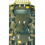 Защита картера Toyota Land Cruiser 100 2002-2007 | двигатель + передний дифференциал + КПП + раздатка, 3 мм, сталь | MOTODOR | 12512