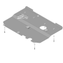 Защита картера Suzuki Sx4 2009-2013 | двигатель + КПП, 2 мм, сталь | MOTODOR | 00619