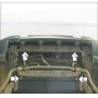 Защита картера Mitsubishi Pajero IV 2006-2012 | радиатор, 2 мм, сталь | MOTODOR | 71304