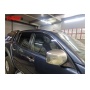 Дефлекторы Митсубиси Л200 4 2007-2015 | с хром молдингом, из 4 частей, премиум, плоские, 2D