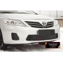 Зимняя заглушка решетки переднего бампера Toyota Corolla 2010+ (седан) | шагрень