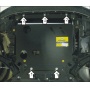 Защита картера Suzuki Swift 2005-2010 | двигатель + КПП, 2 мм, сталь | MOTODOR | 02410