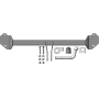 Фаркоп BMW 2 Gran Tourer (f46) 2014-2022 | шар A - оцинкованный, нагрузка 75/1850 | MOTODOR | 90204-A