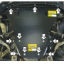 Защита картера Audi A4 2004-2007 | двигатель + КПП + радиатор, 2 мм, сталь | MOTODOR | 00131