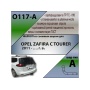 Фаркоп OPEL ZAFIRA C TOURER 2012- | шар A | Лидер Плюс | O117-A
