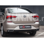 Имитация насадок глушителя для Volkswagen Polo 6 2020+ | покрашены в цвет : серебро