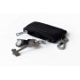 Чехол для ключей "Land Rover", Универсальный, Кожаный с Металическим значком, Цвет: Черный