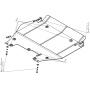 Защита картера Peugeot 407 2004-2008 | двигатель + КПП, 2 мм, сталь | MOTODOR | 01607