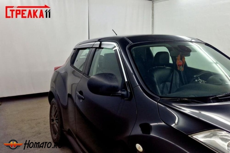 Дефлекторы Nissan Juke 2010-2020 | премиум, плоские, 2D