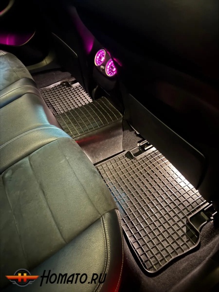 Коврики для Mercedes E-Class W213 2016- | СЕТКА, резиновые, с бортами, Seintex