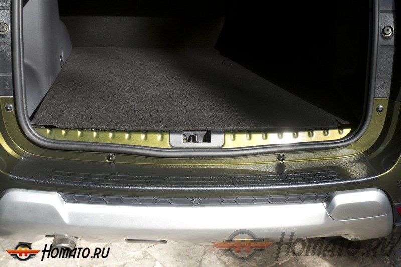 Накладка на задний бампер (вариант 3) Renault Duster 2010+/2015+ | шагрень