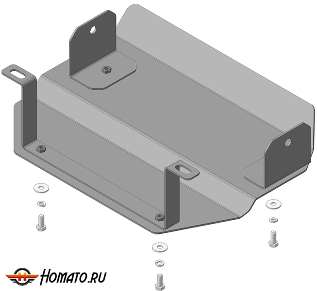 Защита картера Chevrolet Niva 2002-2009 | раздатка, 3 мм, сталь | MOTODOR | 13007