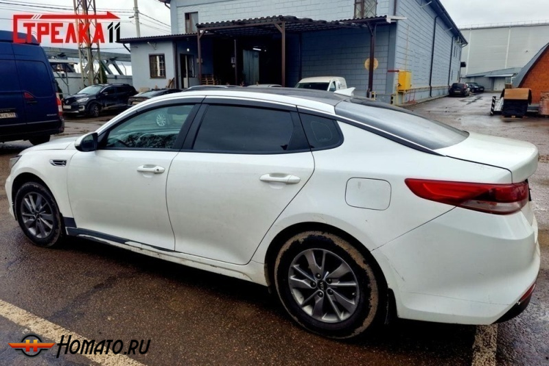 Дефлекторы Kia Optima 4 2016-2020 | премиум, плоские, 2D