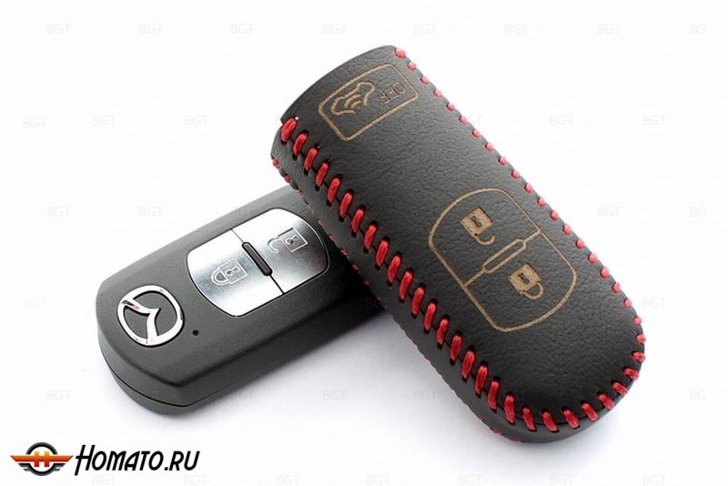 Чехол для ключа Mazda «Брелок» "String", Цвет кожи: Черный вар.2