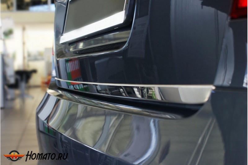 Накладка на кромку крышки багажника для Mazda CX-5 2012+/2015+ | зеркальная нержавейка