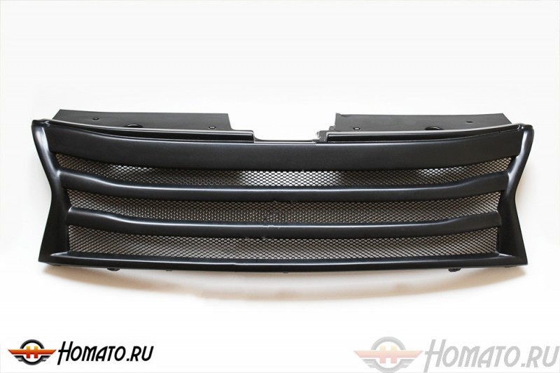 Решетка радиатора (с черной сеткой) для Renault Duster 2010+/2015+ | глянец (под покраску) | вариант 1