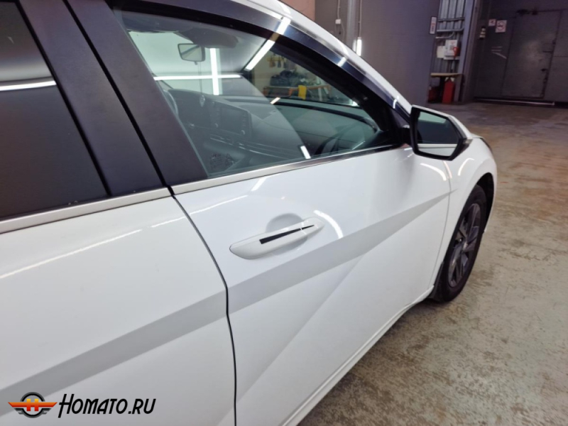 Накладки на ручки дверей для Hyundai Elantra 7 2021+ | 4 штуки, декор