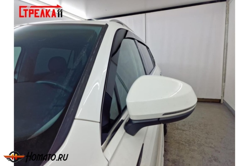 Дефлекторы Фольксваген Тигуан Л 2017+/2020+ (Китай) | из 6 частей, премиум, плоские, 2D