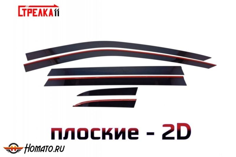 Дефлекторы Хонда Срв 6 2023+ | премиум, плоские, 2D