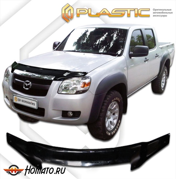 Дефлектор капота Mazda BT-50 2008-2011 | черный