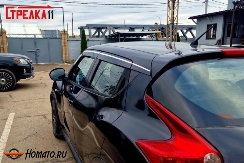 Дефлекторы Nissan Juke 2010-2020 | премиум, плоские, 2D