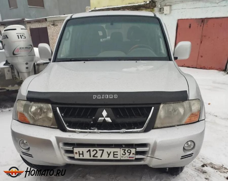 Дефлектор капота мухобойка MITSUBISHI PAJERO 3 (1999-2005)