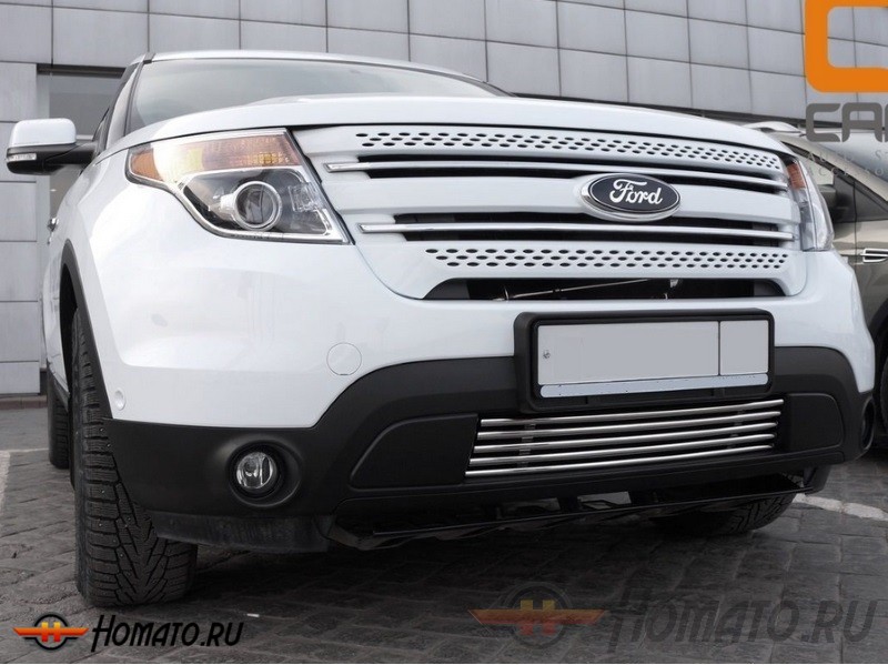 Решетка переднего бампера нижняя d16 для Ford Explorer 2012+