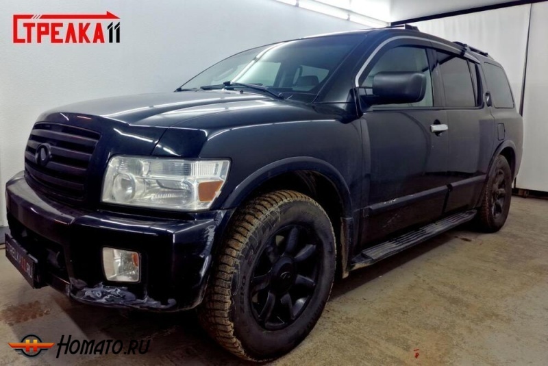 Дефлекторы Infiniti QX56 2004-2010 | премиум, плоские, 2D