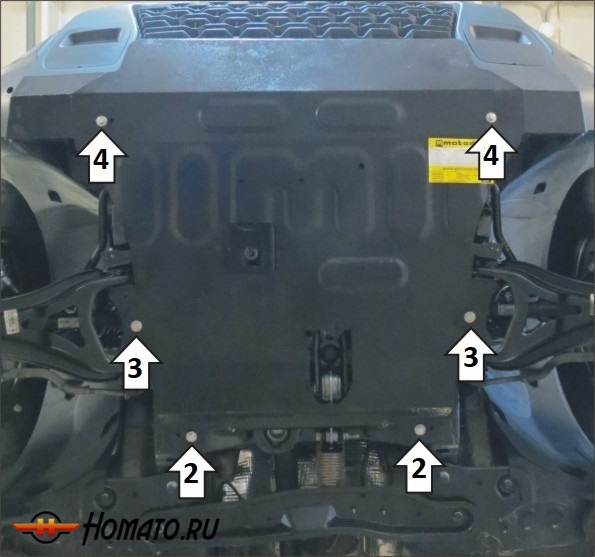 Защита картера Renault Duster 2021-2022 | двигатель + КПП + передний бампер, 2 мм, сталь | MOTODOR | 71702