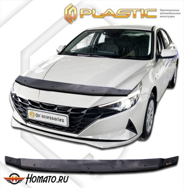 Дефлектор капота Hyundai Elantra 7 2020- | черный