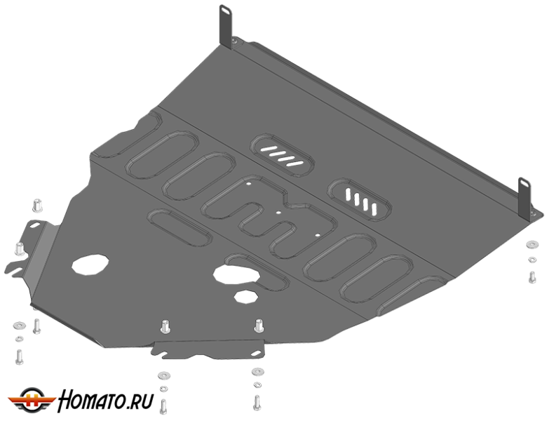 Защита картера Citroen Jumper 250 2006-2014 | двигатель + КПП, 2 мм, сталь | MOTODOR | 71605