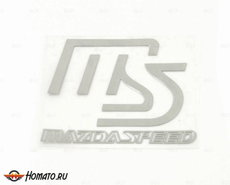 Шильд "MAZDA SPEED" Для Mazda, Самоклеящийся. Цвет: Хром. «54mm*44mm»
