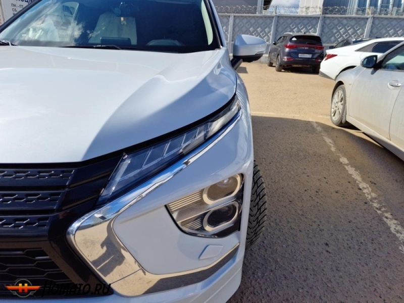 Накладки на фары для Mitsubishi Eclipse Cross 2021+ рестайл | 2 штуки, декор