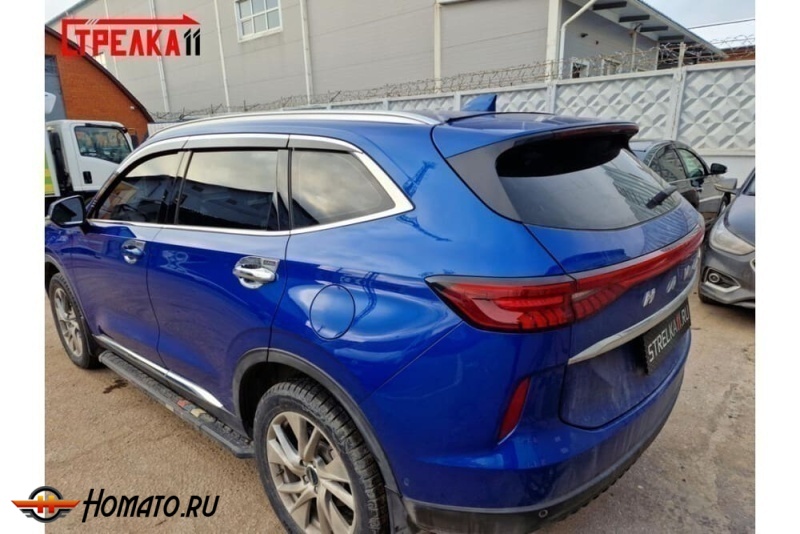 Дефлекторы Haval H6 2021+ | премиум, плоские, 2D