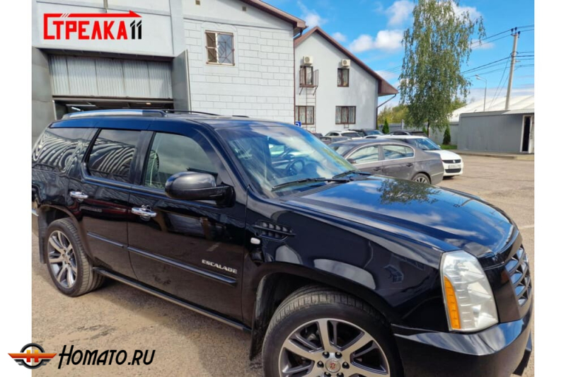 Дефлекторы Кадиллак Эскалейд 3 2007-2014 | из 6 частей, премиум, плоские, 2D