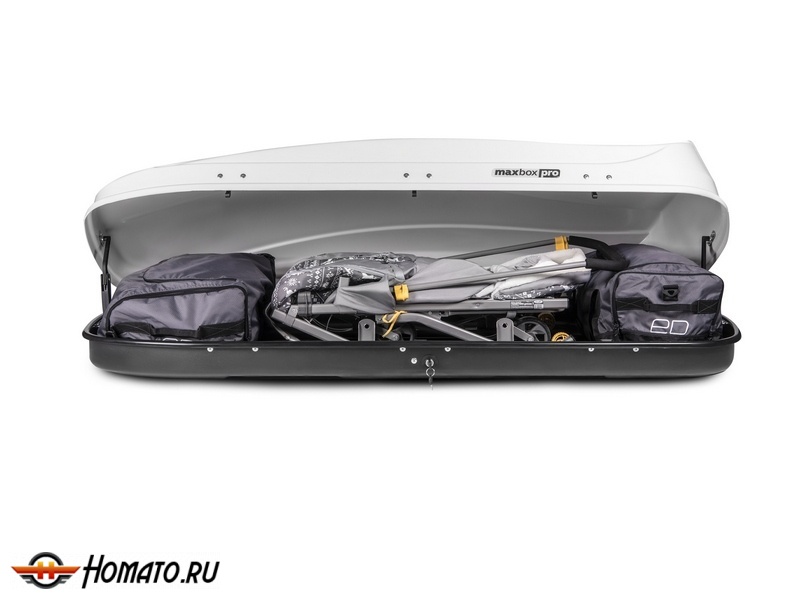 Автобокс MaxBox PRO 520 л | 196x80x43 см, двусторонний