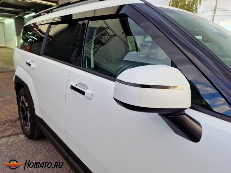 Накладки на зеркала для Хендай Санта Фе 5 2024+ | декоративные полосы