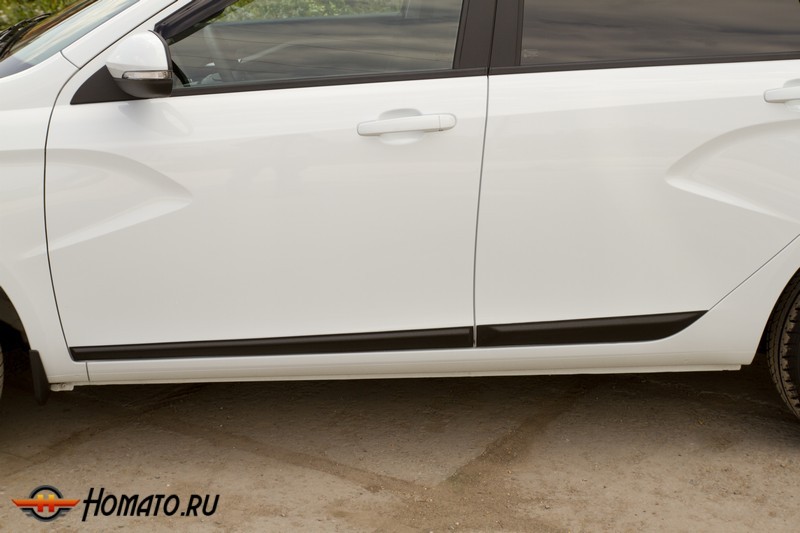 Молдинги на двери Lada Vesta 2015+ | глянец (под покраску)