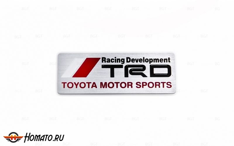 Шильд "TRD Toyota Motor Sports" Для Toyota. Самоклеящийся, 1 шт.